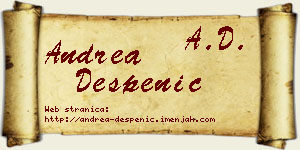 Andrea Despenić vizit kartica